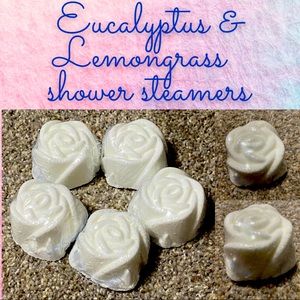 Set of 5 handcrafted Radiant Waves eucalyptus & lemongrass shower steamers